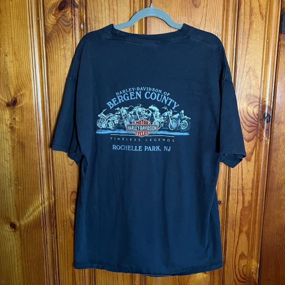 Harley-Davidson 2XL Y2K Pocket T-Shirt Black Regular